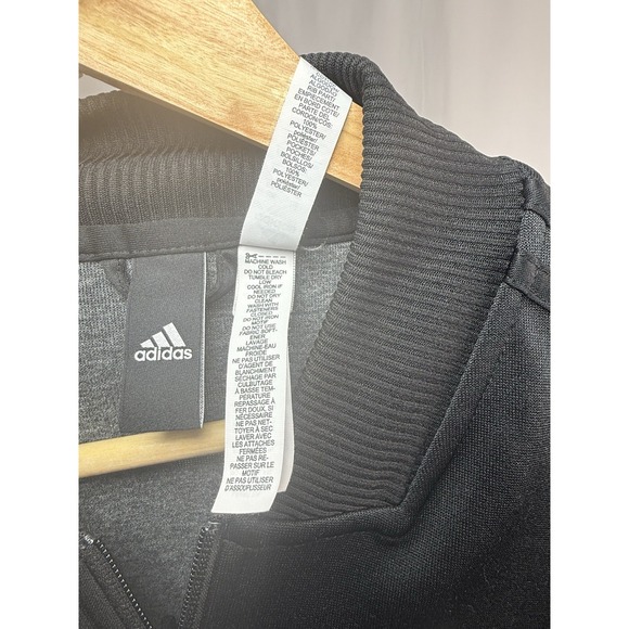 Adidas Unisex Mens Womens Track Jacket Black Small Preowned Polyester Cotton - Picture 5 of 6